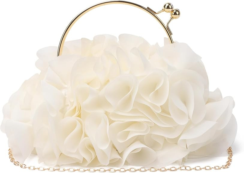 LHHMZ Women's Floral Clutch Bag Elegance Flower Evening Bag Wedding Purse Party Prom Handbags | Amazon (UK)