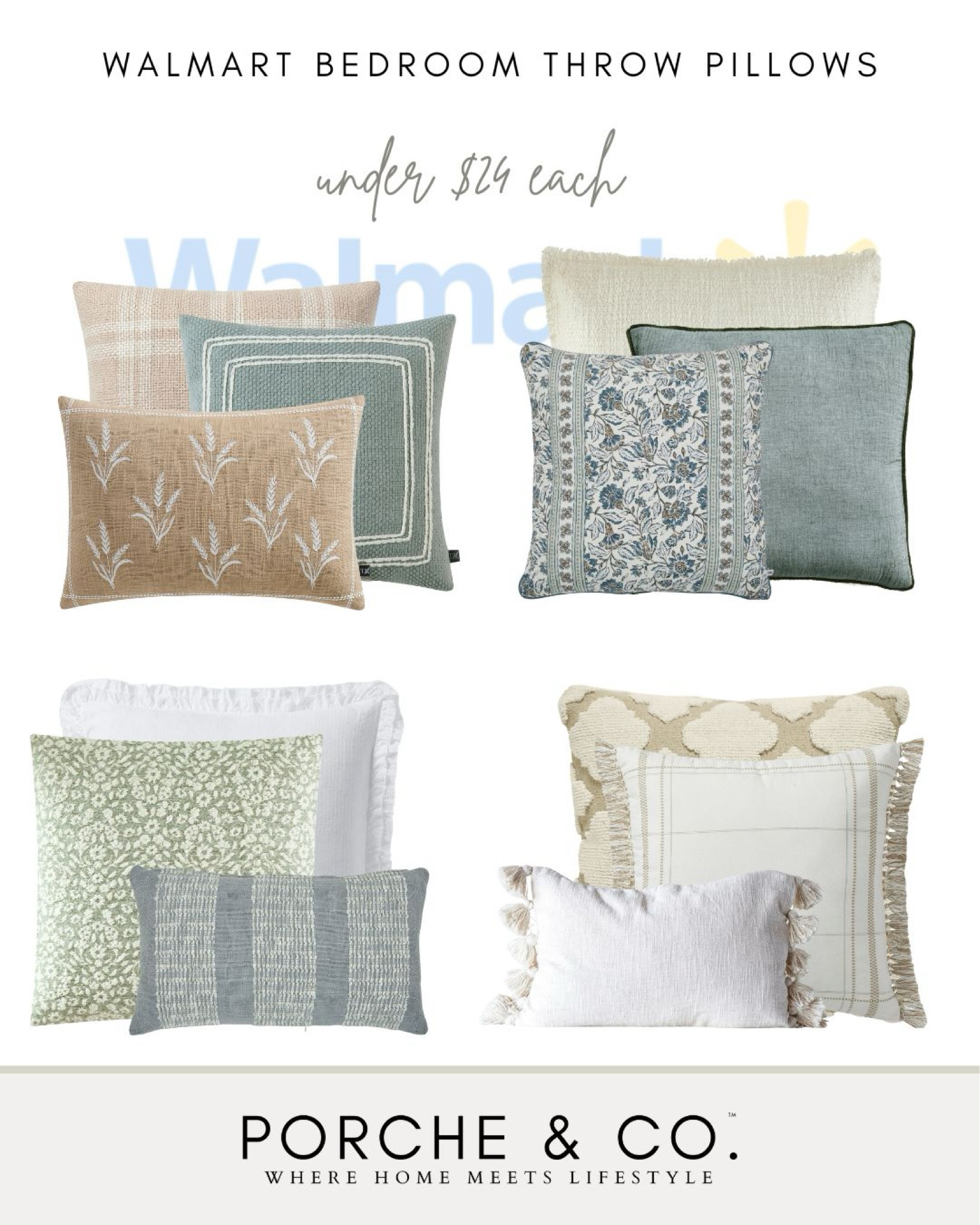 Walmart pillows, Walmart decor, Walmart styling, bedroom pillows, pillow sizing 
#visionboard #moodboard #porcheandco

#LTKSeasonal #LTKStyleTip #LTKHome