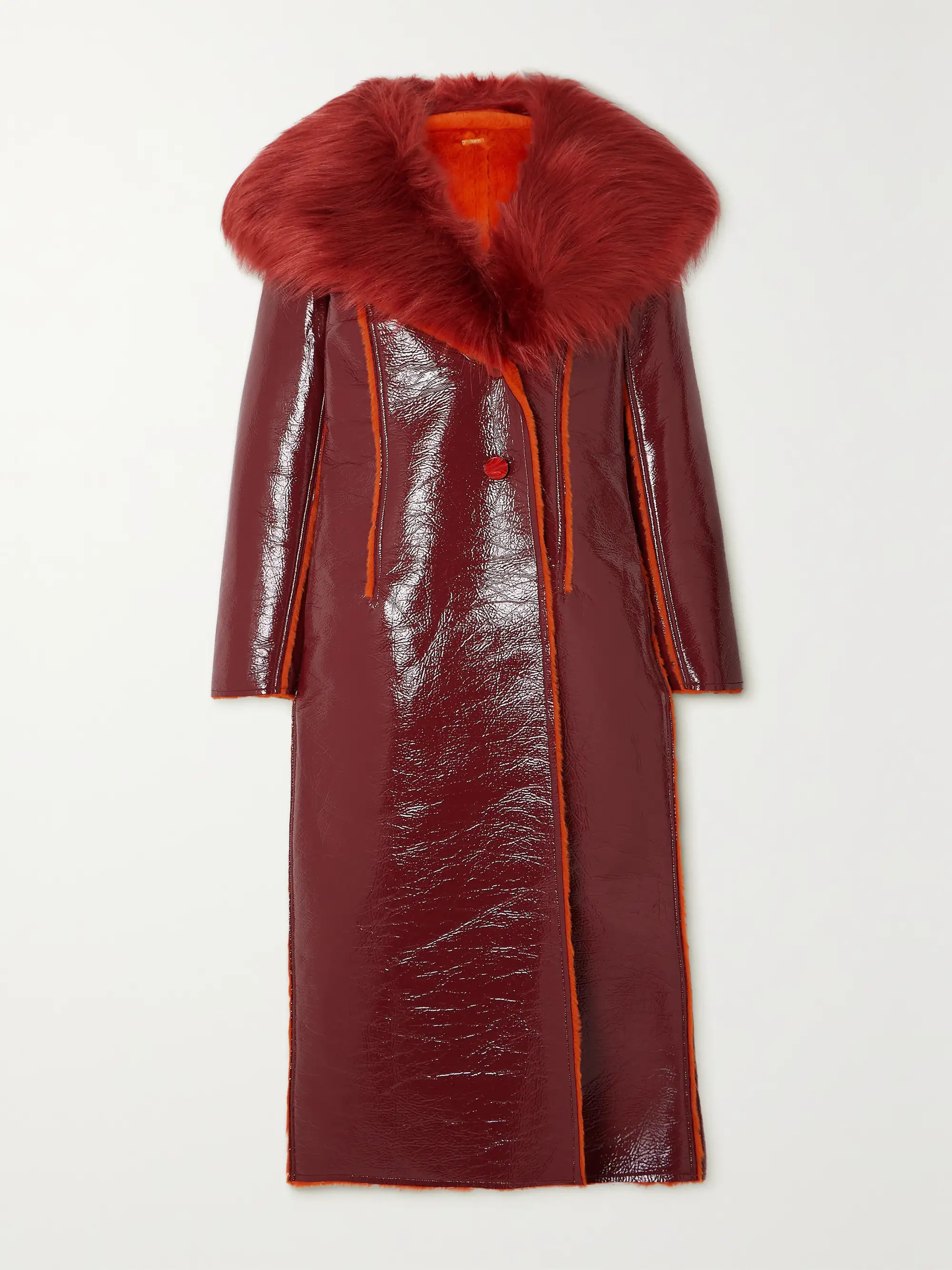 Elaine coated faux shearling coat | NET-A-PORTER (US)