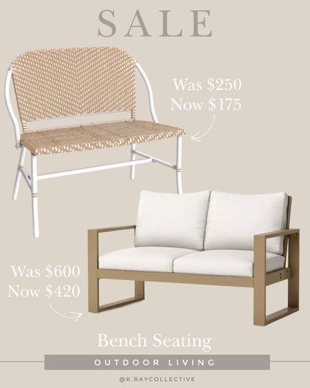 Outdoor furniture sale you don’t want to miss! These two outdoor bench and couch seats are perfect extra seating for a small patio.

%
#TargetHome #OutdoorPatio #OutdoorLiving #OutdoorCouch #OutdoorFurniture #PatioFurniture



#LTKSeasonal #LTKSaleAlert #LTKHome