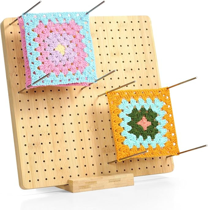 Aulin 11.8 Inches Blocking Board for Crocheting - Handcrafted Rubber Wooden Board for Knitting Cr... | Amazon (CA)
