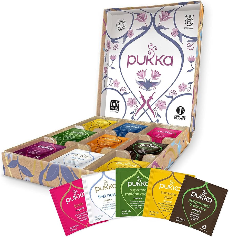 Pukka Herbal Tea Gift Sampler, Organic Tea, Eco-friendly, Self Care Gift Box, 45 Tea Bags, 9 Flav... | Amazon (US)