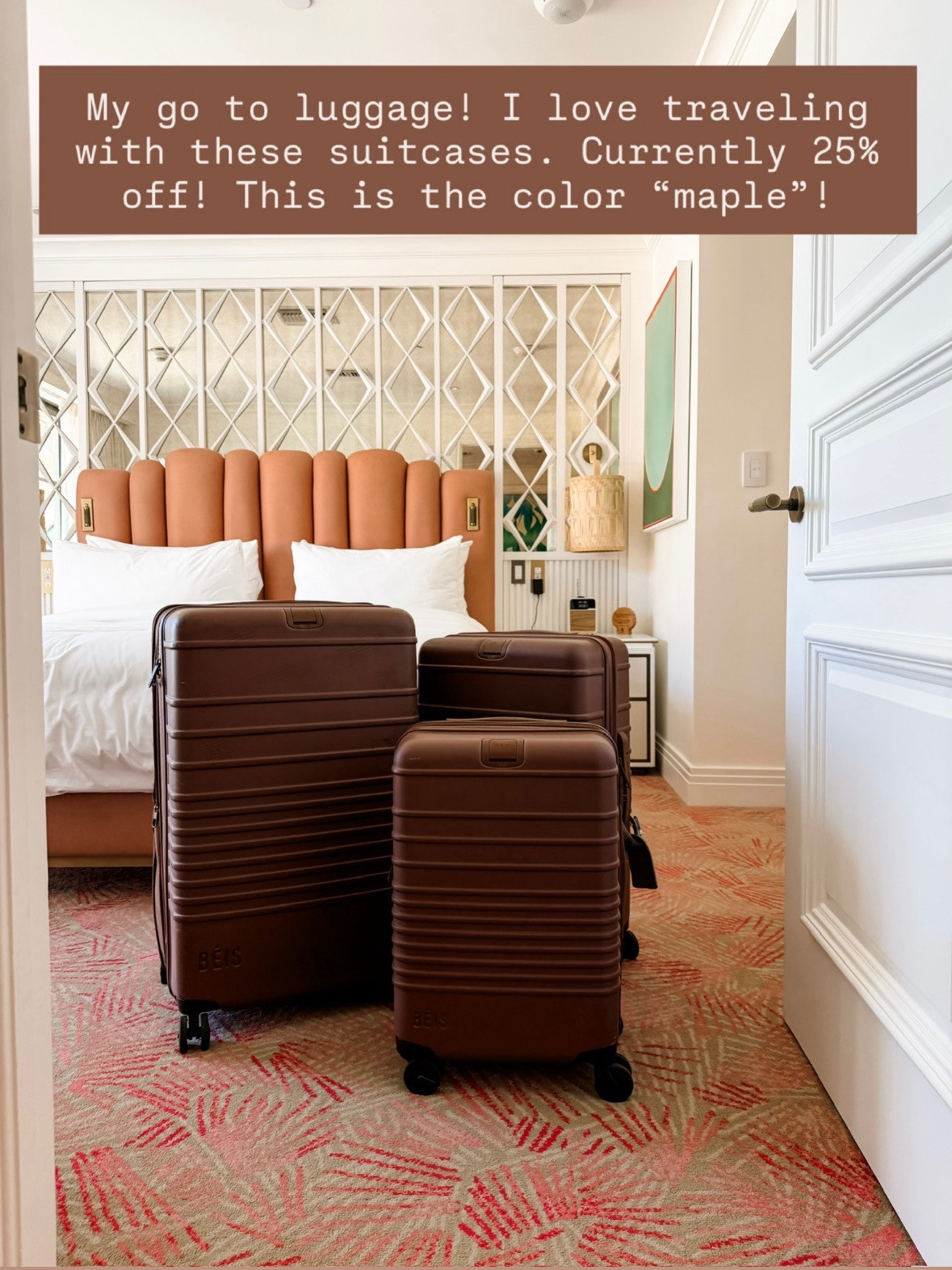 I have been using @Beis luggage for about a year, maybe a little over, and it's my favorite! Highly recommend grabbing this suitcase while it's on sale!

Loverly Grey, Beis, luggage, suitcase, memorial day sale, travel finds 

 #LTKSaleAlert #LTKTravel