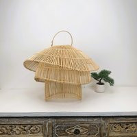 Tropical Lamp Shade, Bamboo Lamp Hanging Wicker Asian Rattan Ceiling Light, Light Fixture | Etsy (US)