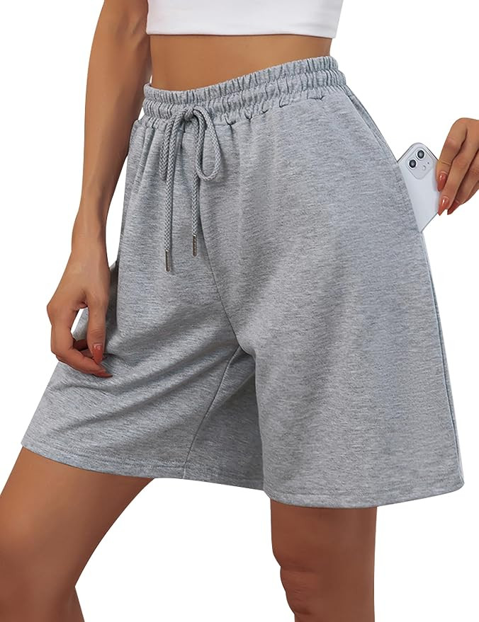 Quenteen Women's Sweat Shorts Bermuda Long Shorts Athletic Casual Loose Shorts (Available in Plus... | Amazon (US)
