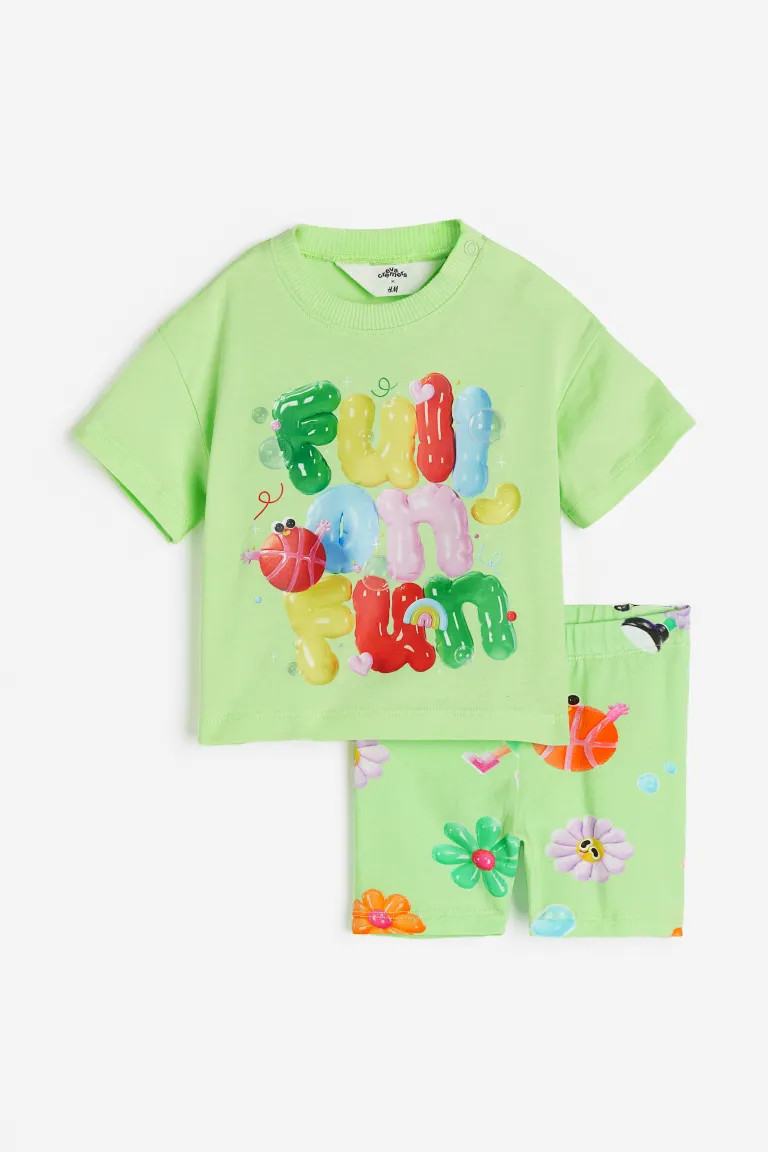 2-piece Printed Jersey Set | H&M (US + CA)