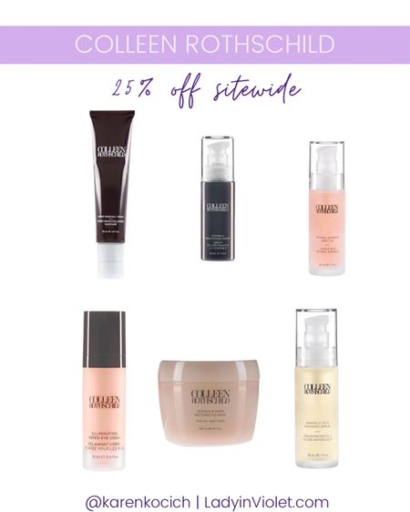 Colleen Rothschild skincare sale / 25% off with code 10years / skincare routine / beauty products 

#LTKover40 #LTKsalealert #LTKbeauty