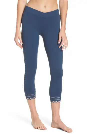 Women's Zella Cross The Line Crop Leggings, Size XX-Small - Blue | Nordstrom