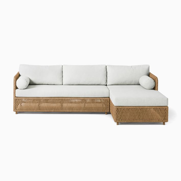 Coastal Outdoor 2-Piece Chaise Sectional (98") | West Elm (US)