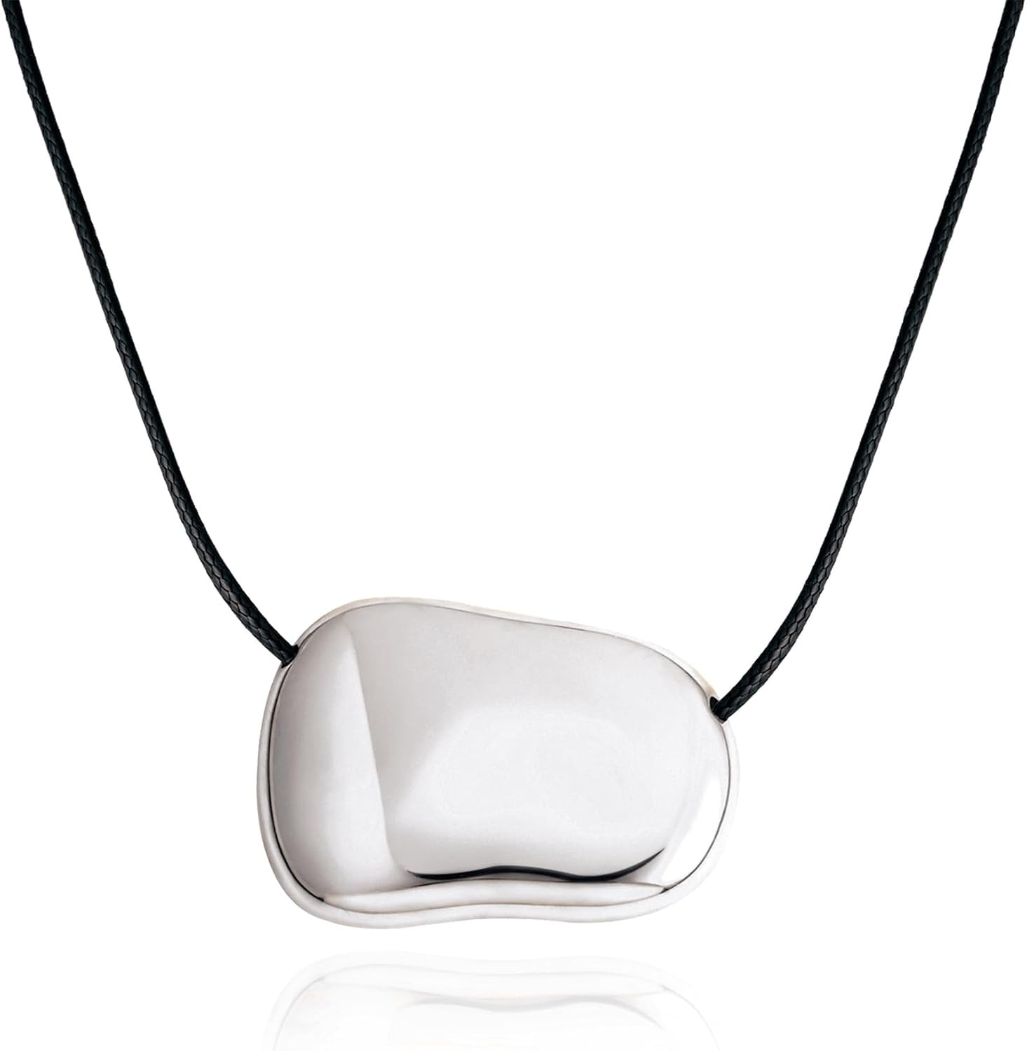 Dr's gift Silver Plated Pebble Pendant Necklace for Women | Amazon (US)