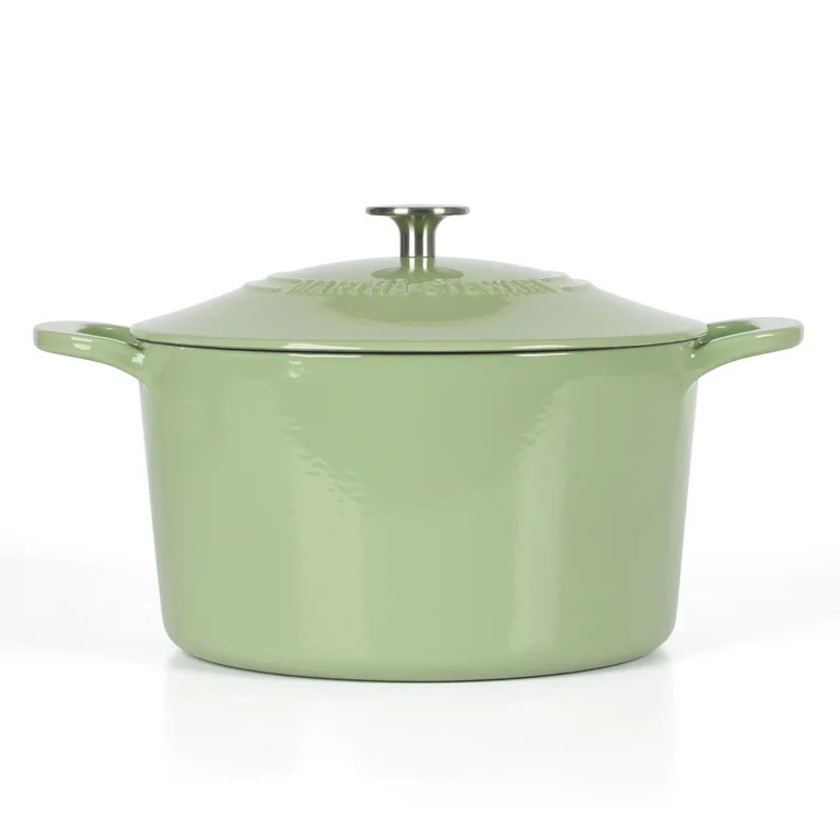 Martha Stewart Everyday Eastwick 7-Quart Sage Enamel Cast Iron Dutch Oven | Walmart (US)