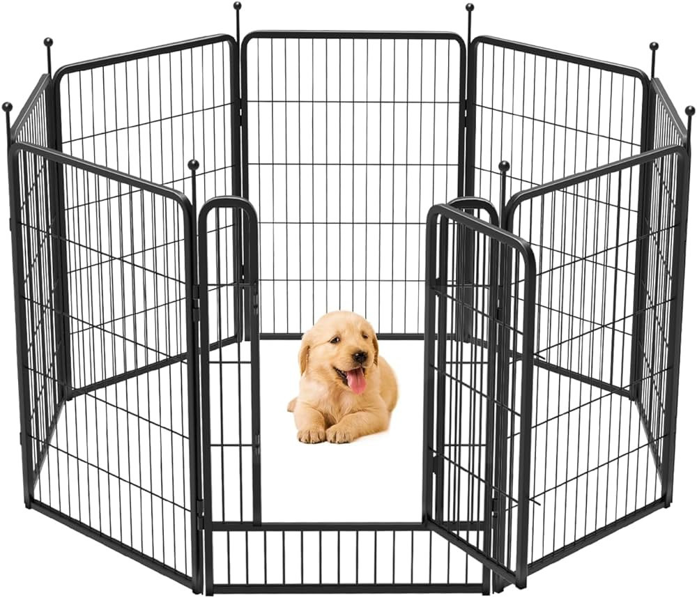 FXW Rollick Dog Playpen Designed for Camping, Yard, 40" Height for Small/Medium Dogs, 8 Panels | Amazon (US)