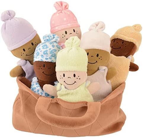 Creative Minds Basket of Babies Plush Dolls, Sensory Multi-Cultural Plush Dress Up Doll Playset, ... | Amazon (US)