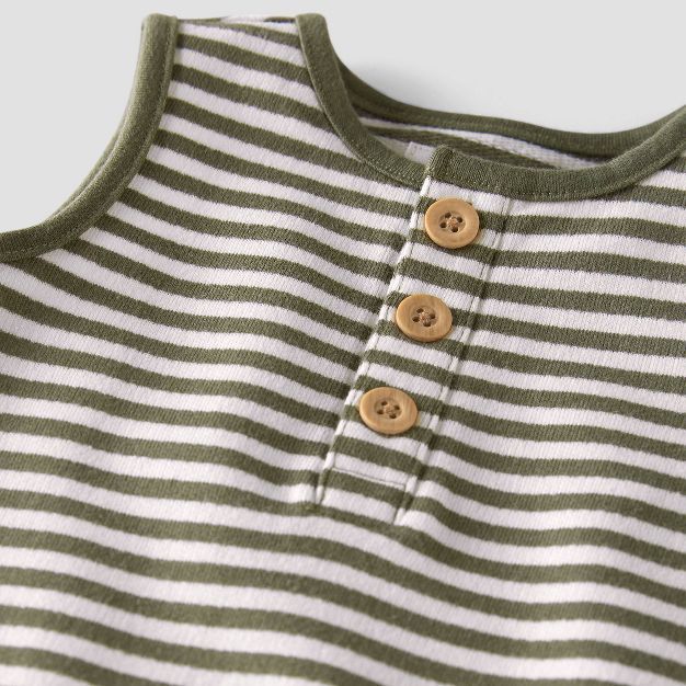 Baby Striped Romper - little planet by carter's Green | Target