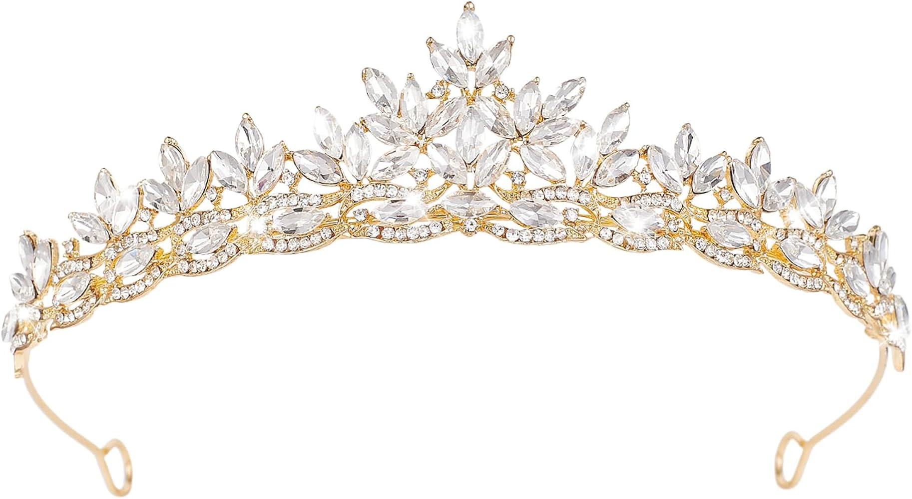 Crystal Tiaras & Crowns for Women, Bride Royal Queen Headband Princess Headpieces for Birthday Ca... | Amazon (US)