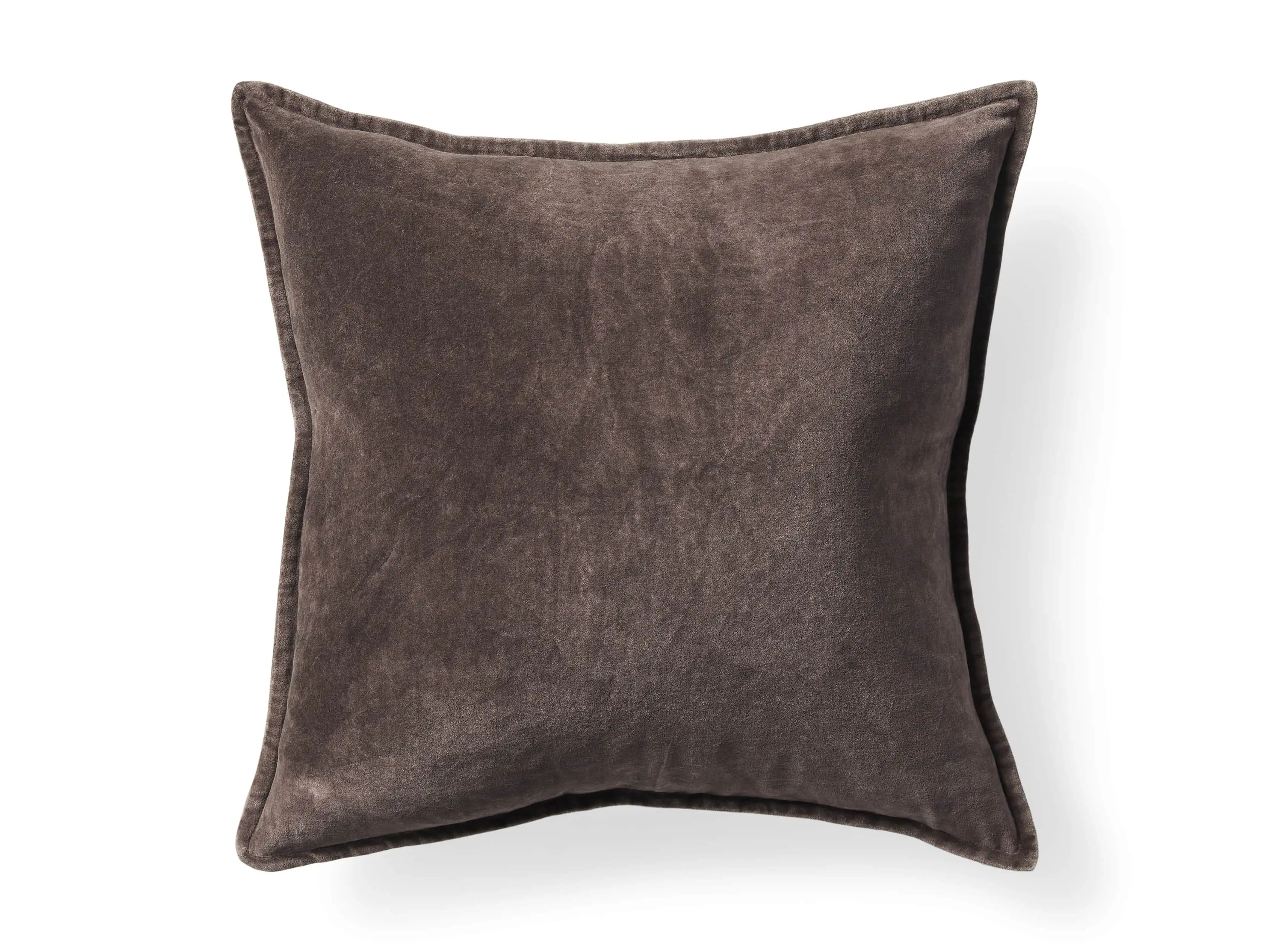 Stone Washed Velvet Square Pillow Cover | Arhaus