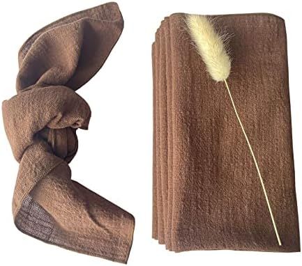 EHLDekol Gauze Cloth Napkins 6 Pack 16x16 Inches 100% Natural Soft Cotton Weddings Decorative Par... | Amazon (US)