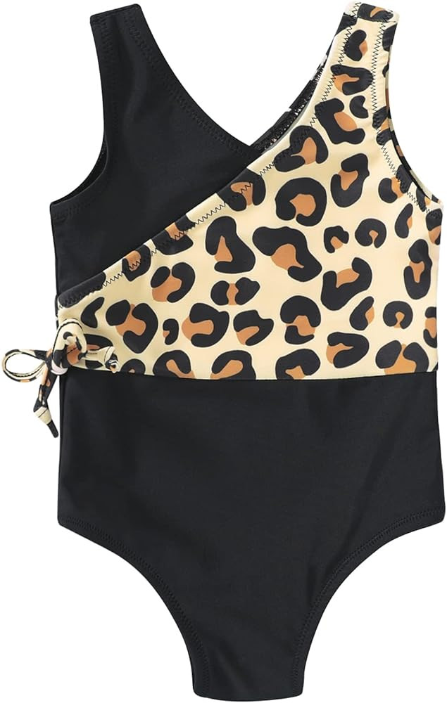 YOUNGER TREE Toddler Girl One Piece Swimsuit Color Block Stripe Swimwear Summer Beach Bathing Sui... | Amazon (US)