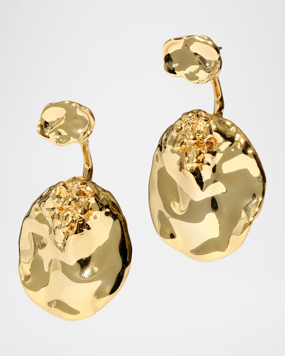 Brut Gold Coin Front-Back Earrings | Neiman Marcus