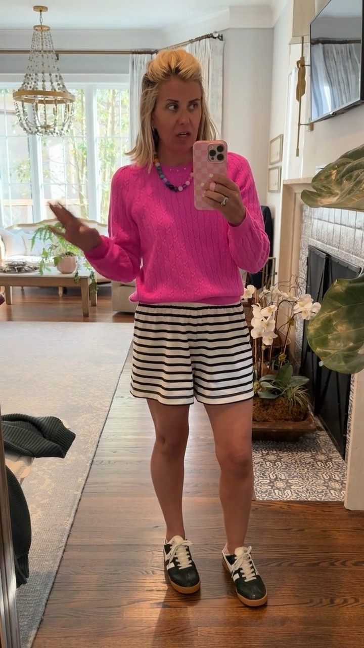 Cashmere sweater from Walmart… Yes, please!! 
Sweater - xs
Shorts - small
Sneakers - 8 tts

#LTKdayinmylife #LTKootd #LTKmomlife