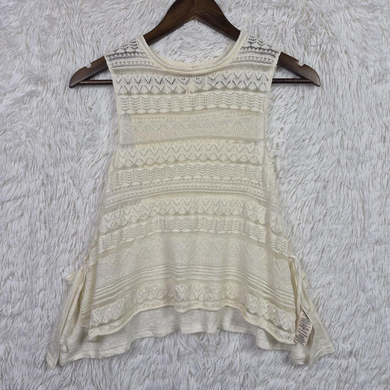 Free People Women's Blouse - Cream - 30A | Depop US