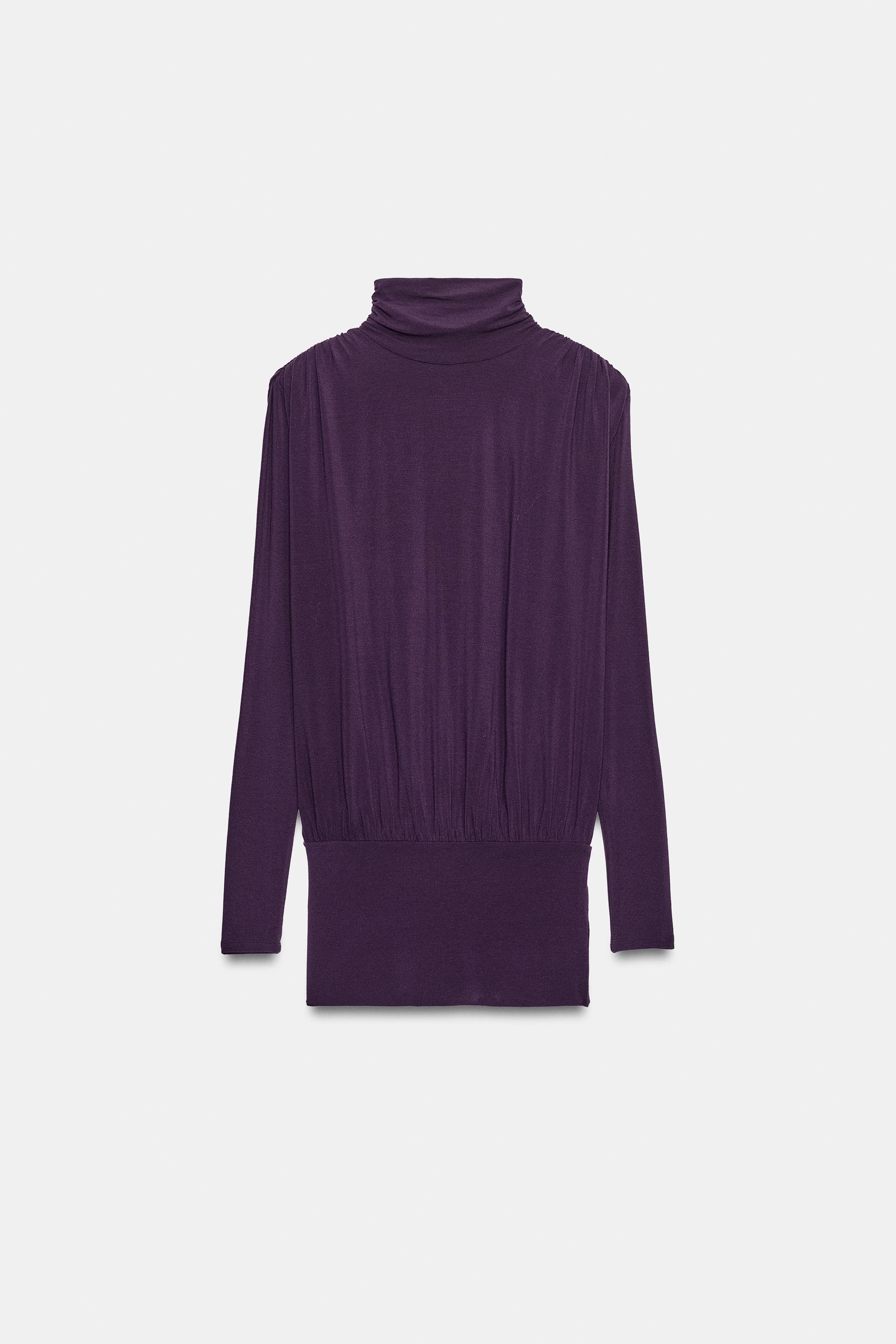 SHOULDER PAD GATHERED TOP | Zara US