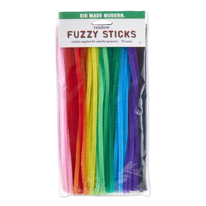 Kid Made Modern 75ct Rainbow Fuzzy Sticks | Target
