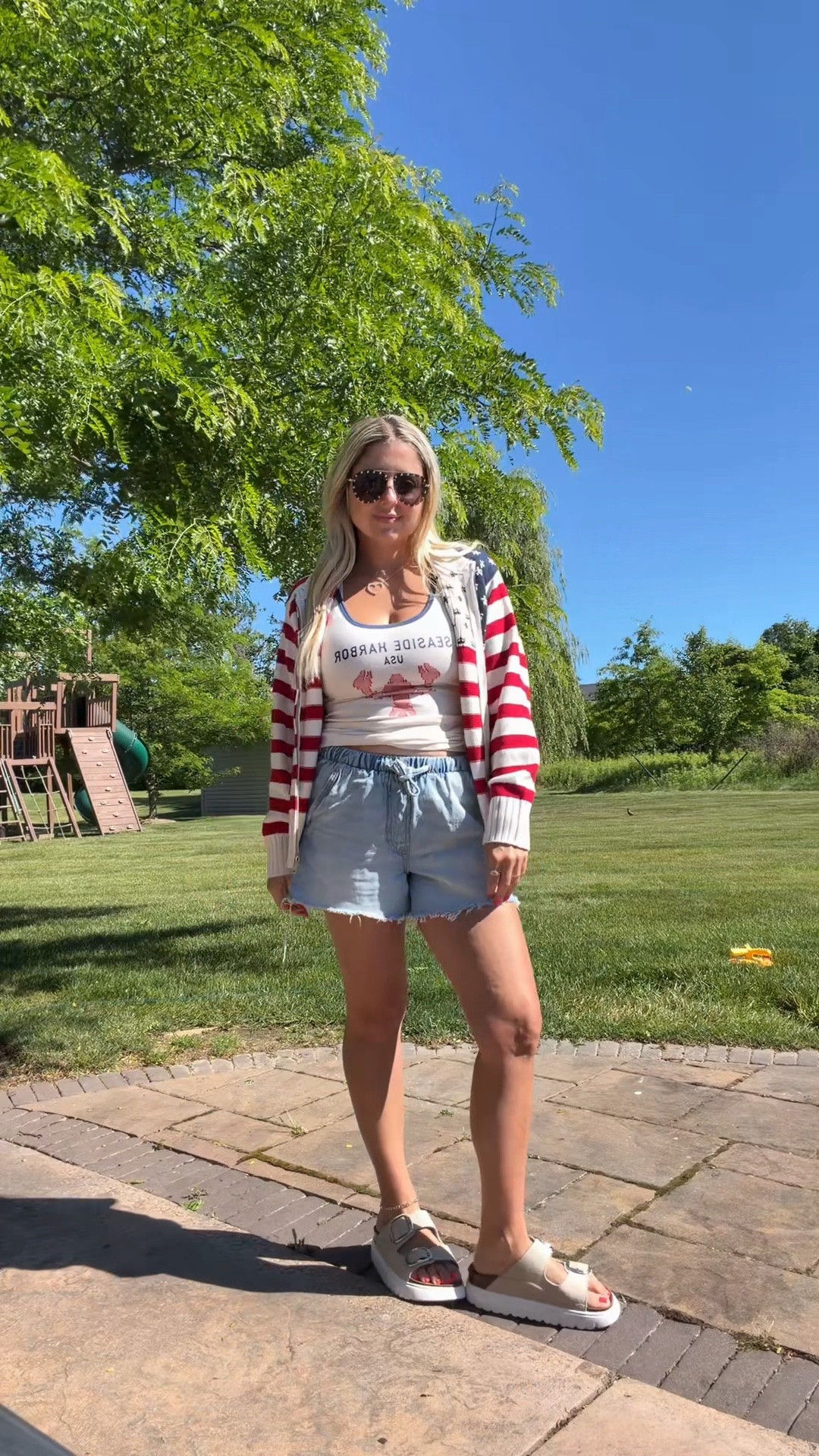 Summer outfit
USA outfit
Jacket m
Tank xs
Denim shorts small
Sandals tts
4th of July

#LTKootd
