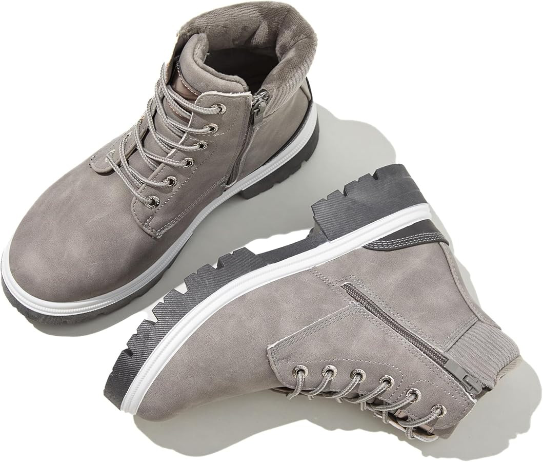 FINIWOR Ankle Boots for Women Hiking Boot Women Combat Boots Lace Up Womens Snow Boots Waterproof... | Amazon (US)