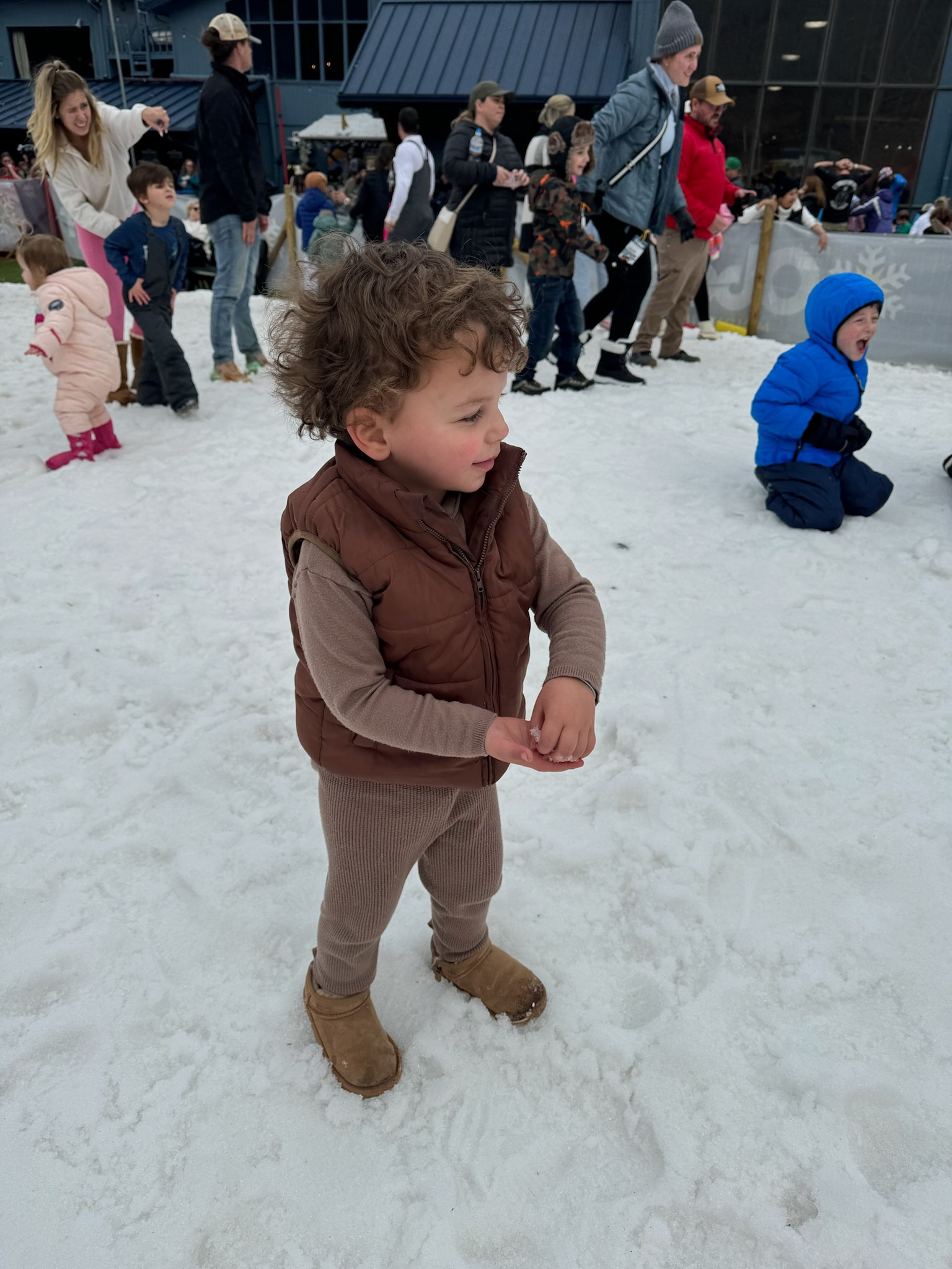 I’ve put Jet in this tiny puffer vest a couple times and I still think it’s so cute. Perfect to keep him warm and he actually wont take it off while playing like his jacket.

#LTKkids