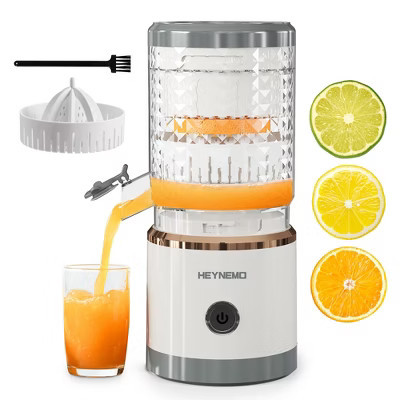 Heynemo Electric Citrus Juicer, 90W Automatic Juice Squeezer with High-Speed 15,000 RPM, Ideal for Orange, Lemon, Grapefruit, and Soft Fruits, Gray | Target
