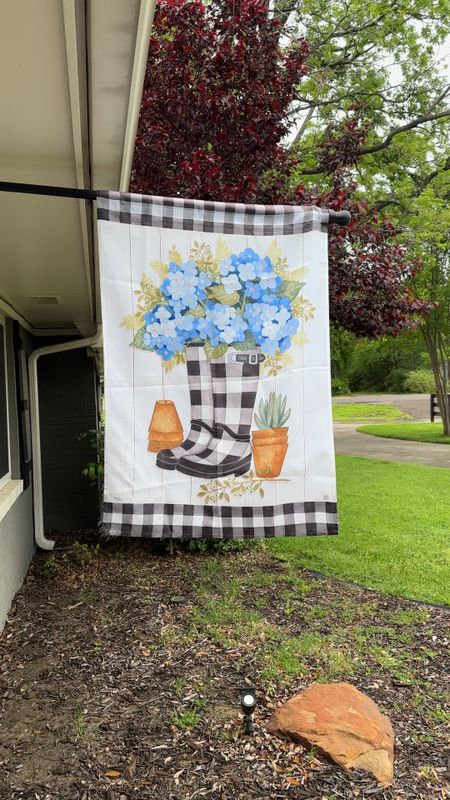 It’s a rainy day here in North Texas today— ☔️ which makes this flag perfect 🤩 

My exact flag is sold out but I found this one that is super similar! 💙

#outdoorflag #yardflag #gardenflag #outdoordecor

#LTKSeasonal #LTKhome #LTKstyletip