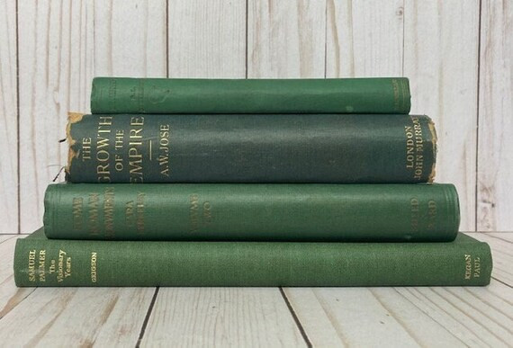 Green Decorative Books  Four Vintage Books Dating From 1907 | Etsy | Etsy (US)