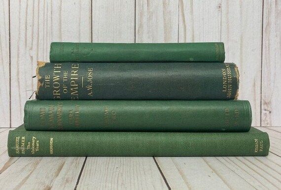 Green Decorative Books  Four Vintage Books Dating From 1907 | Etsy | Etsy (US)