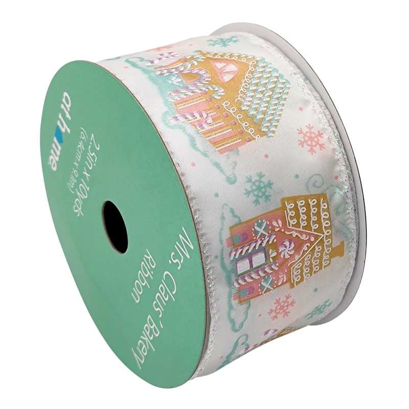 Mrs. Claus' Bakery 2.5" Gingerbread House Ribbon, 10yd | At Home