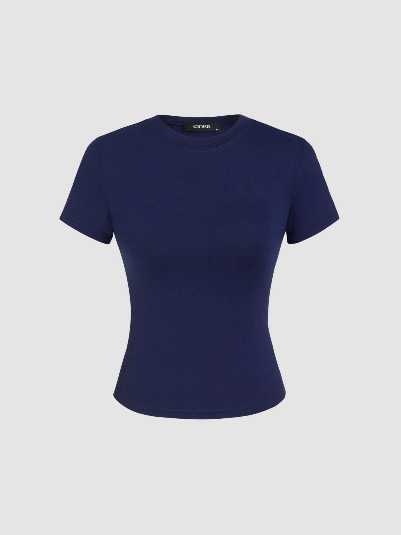 Round Neckline Solid Button Short Sleeve Top CHF 24.90Hot | Cider