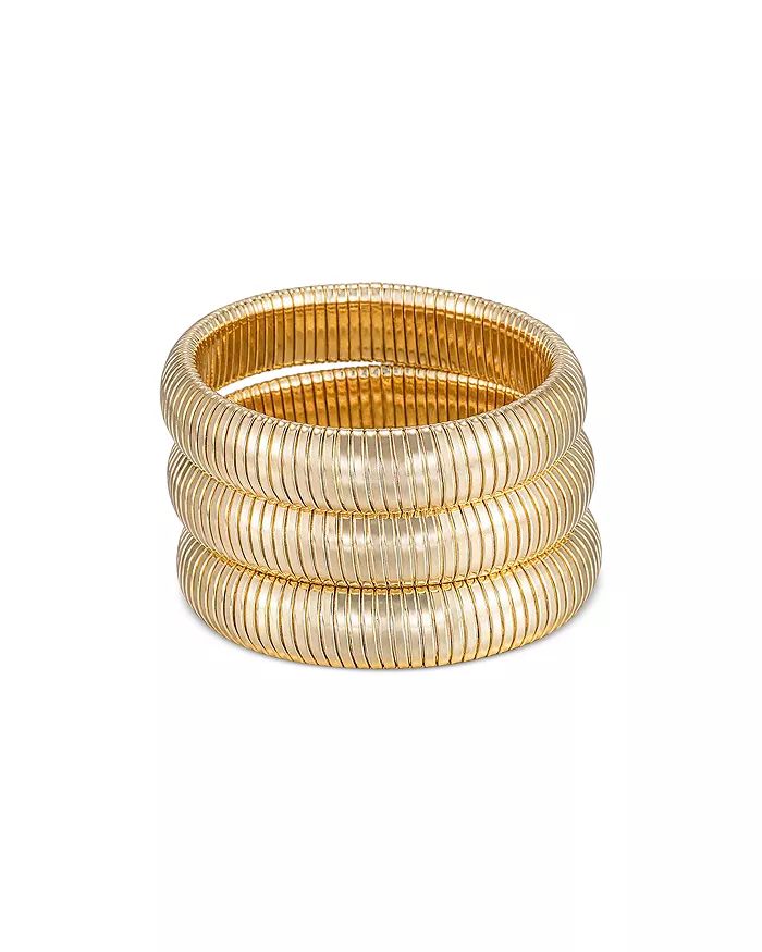 Golden Hour Stretch Bracelets in 18K Gold Plated or Rhodium Plated, Set of 3 | Bloomingdale's (US)