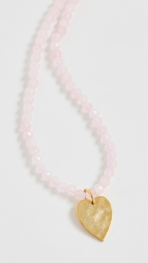 Stone Heart Pendant Rose Quartz | Shopbop