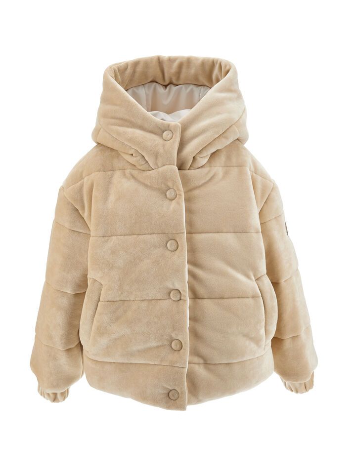 Quilted chenille down jacket | Monnalisa