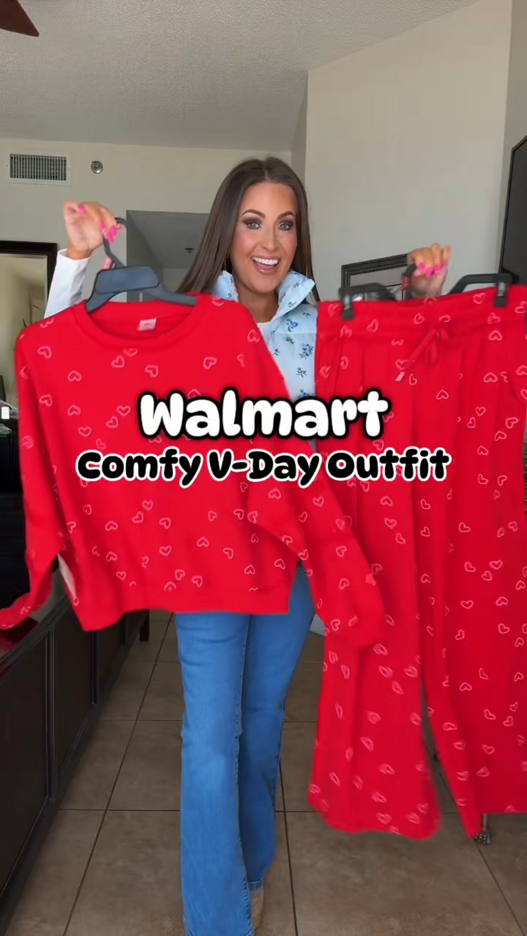 Cute WALMART Valentine’s sweats separates. Wearing a medium in the top and a small in the bottoms. 

Walmart finds, Walmart style, Valentine’s Day outfit, walmart deals, loungewear 

#LTKootd #LTKValentine #LTKSeasonal