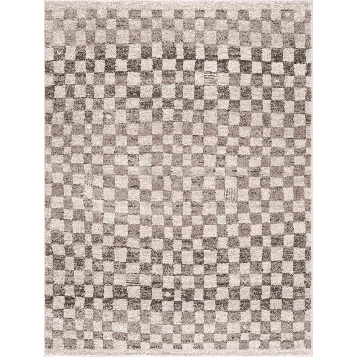 Jasha Checkered Terra Cotta / Rust Area Rug | Wayfair North America