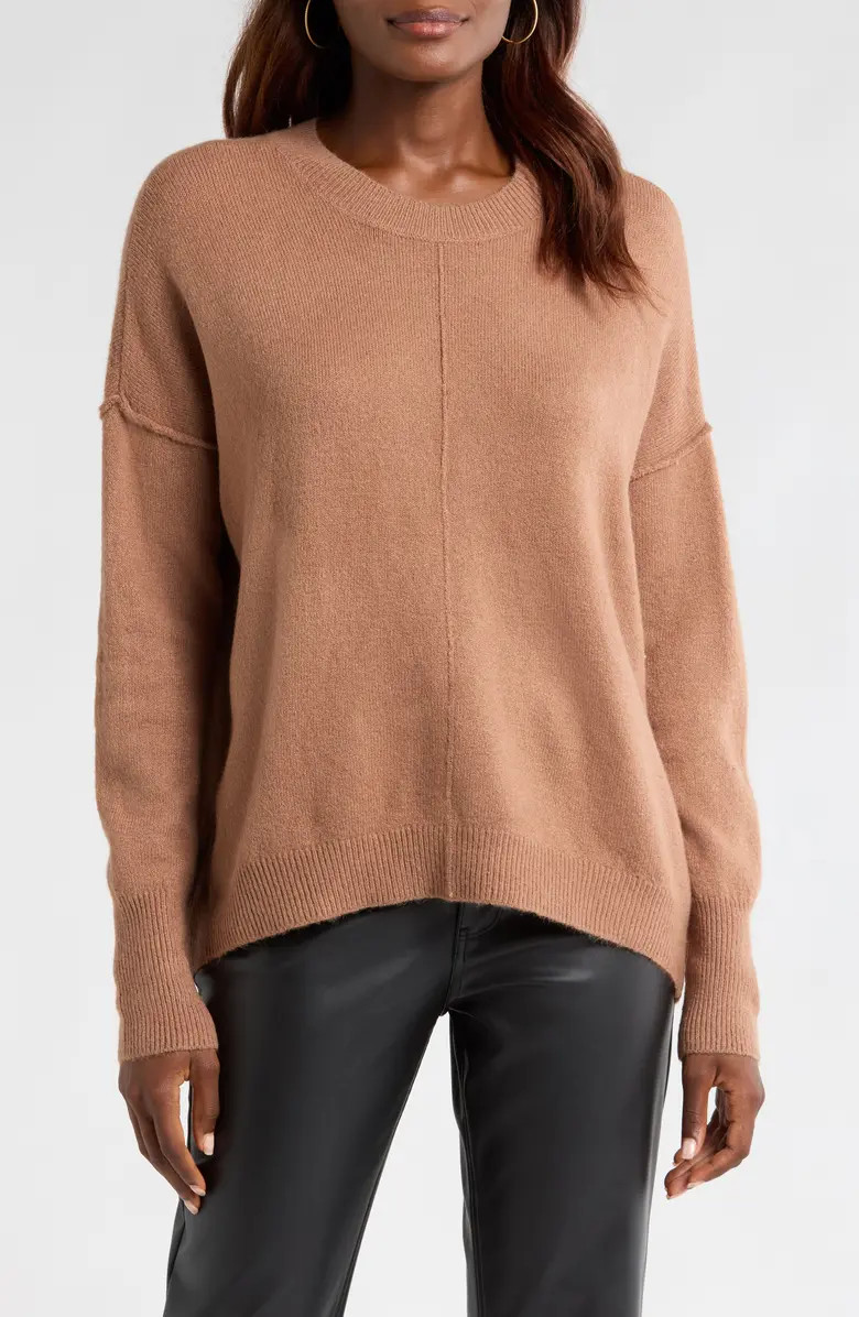 Exposed Seam Crewneck Sweater | Nordstrom