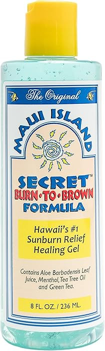 Maui Island Secret Burn to Brown Formula Aloe Sunburn Relief Gel, Soothing & Hydrating - Instant ... | Amazon (US)