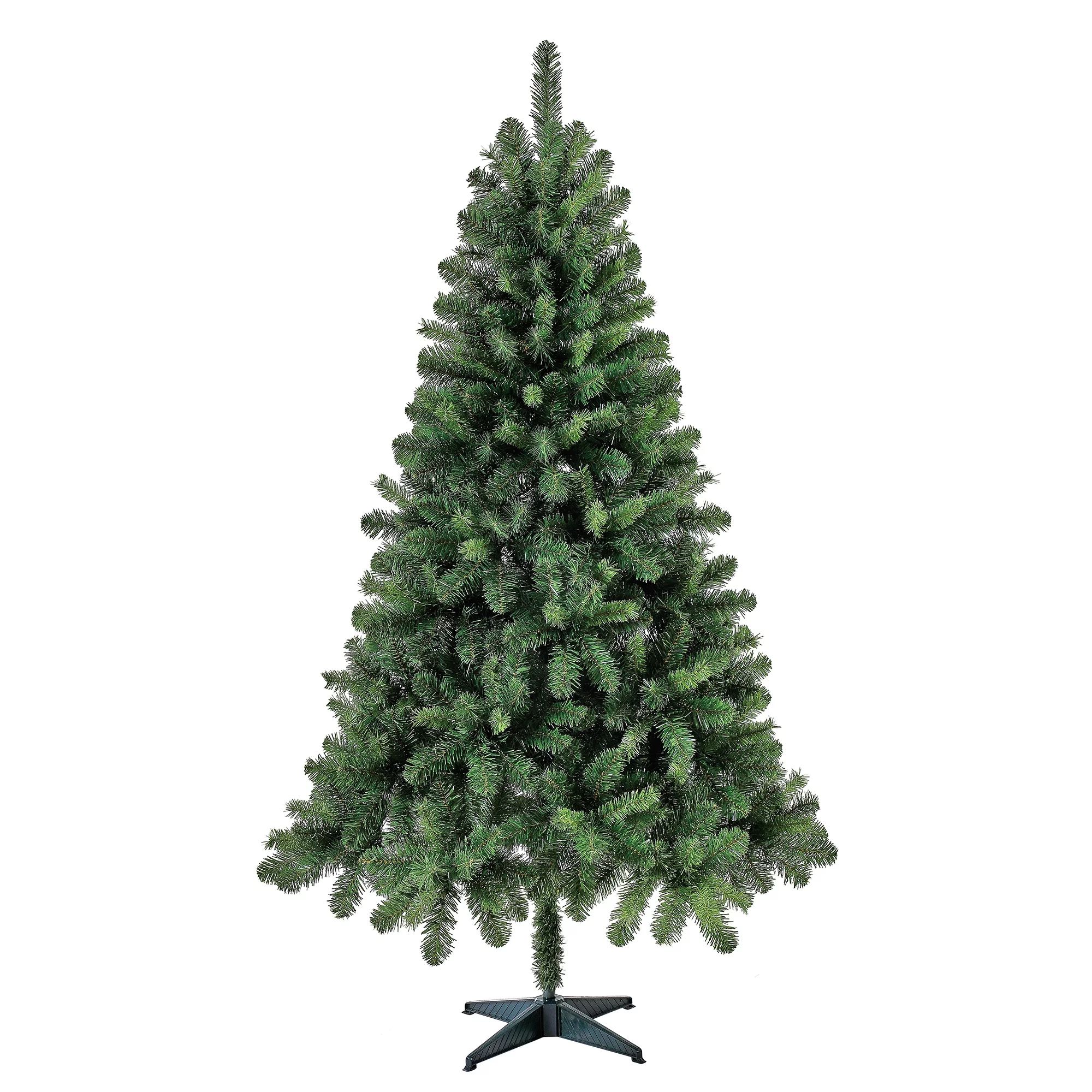 6.5 ft Non-Lit Jackson Spruce Artificial Christmas Tree, by Holiday Time - Walmart.com | Walmart (US)