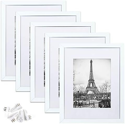 Amazon.com - upsimples 11x14 Picture Frame Set of 5, Display Pictures 8x10 with Mat or 11x14 With... | Amazon (US)