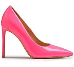 DELONIX REGIA Women's Pumps 4 inch High Heels for Women Pointy Closed Toe Patent Leather Sexy Sti... | Amazon (CA)