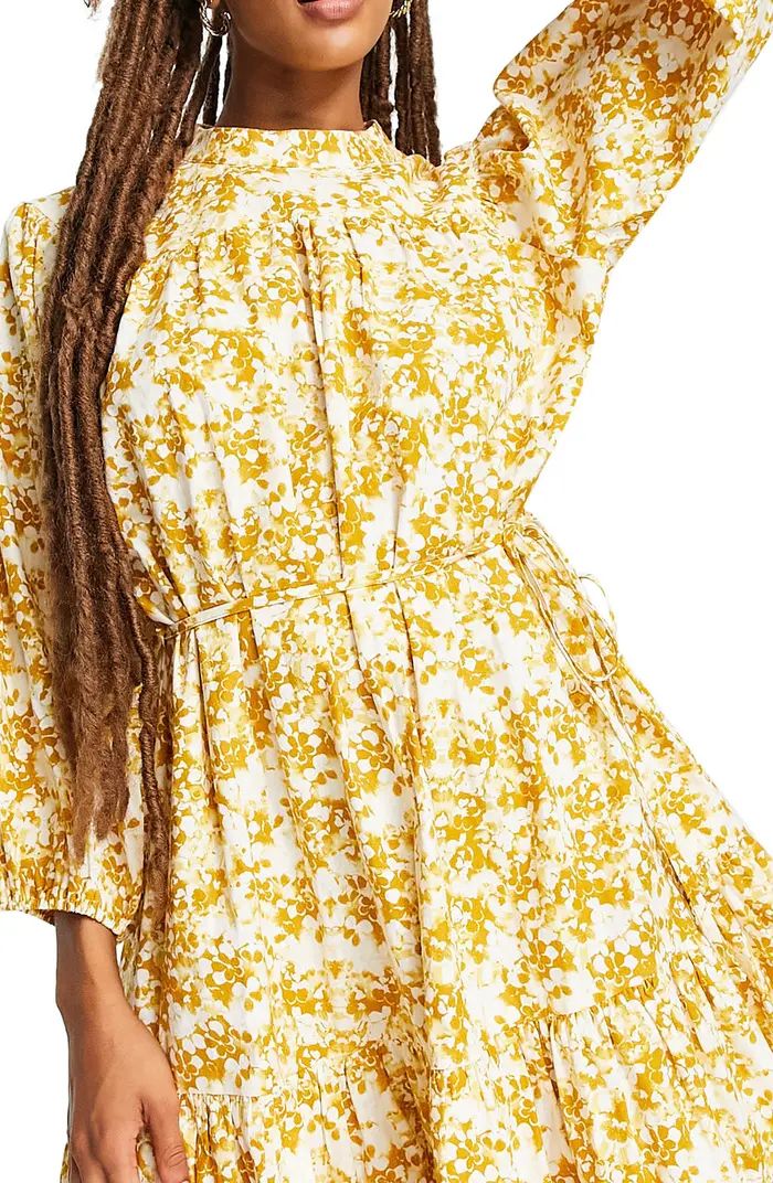 Floral Print Long Sleeve Minidress | Nordstrom Rack