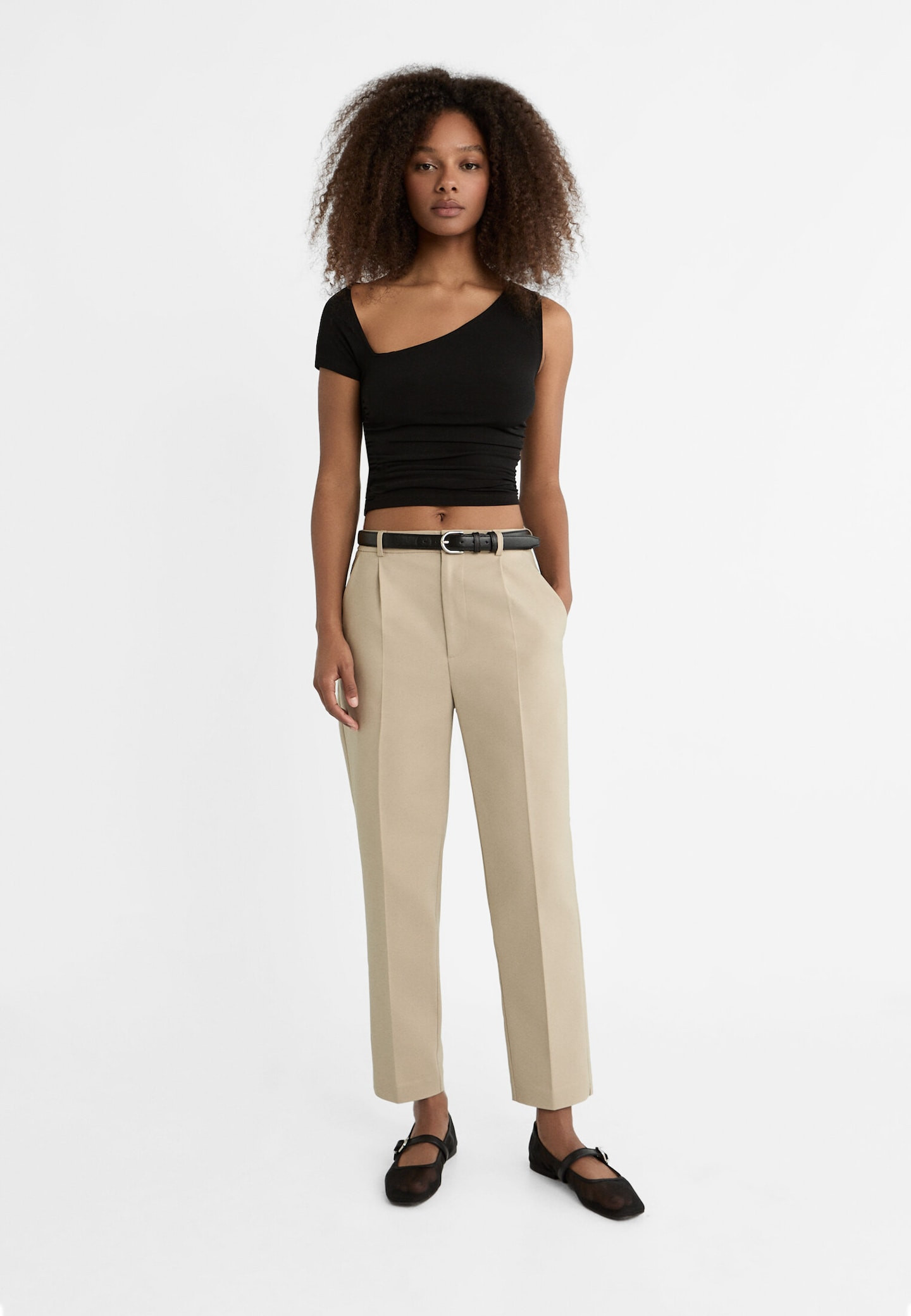 Smart trousers with belt | Stradivarius (UK)