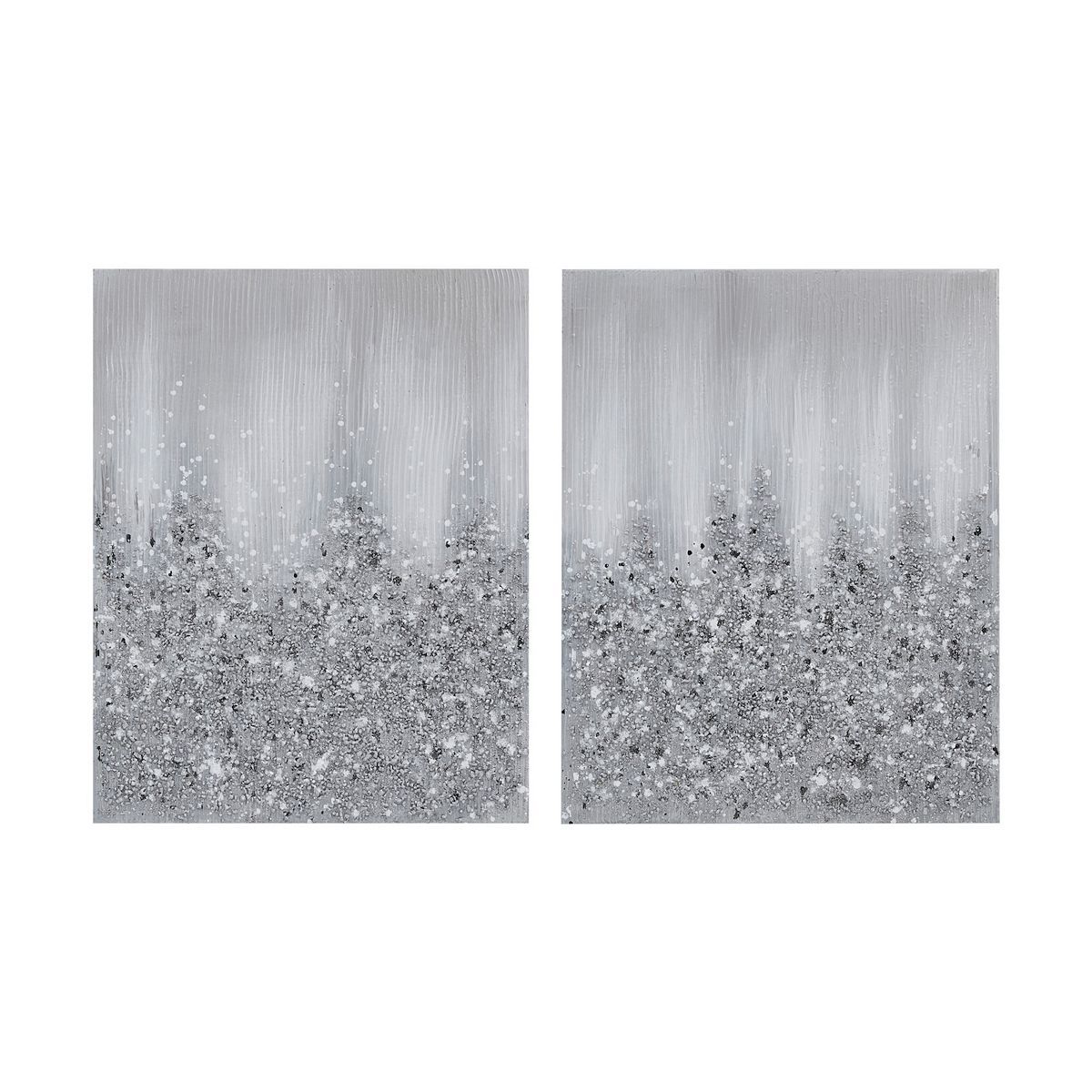 Madison Park Glimmer Hand Brush Embellished Abstract Canvas Wall Art 2-piece Set | Kohl's