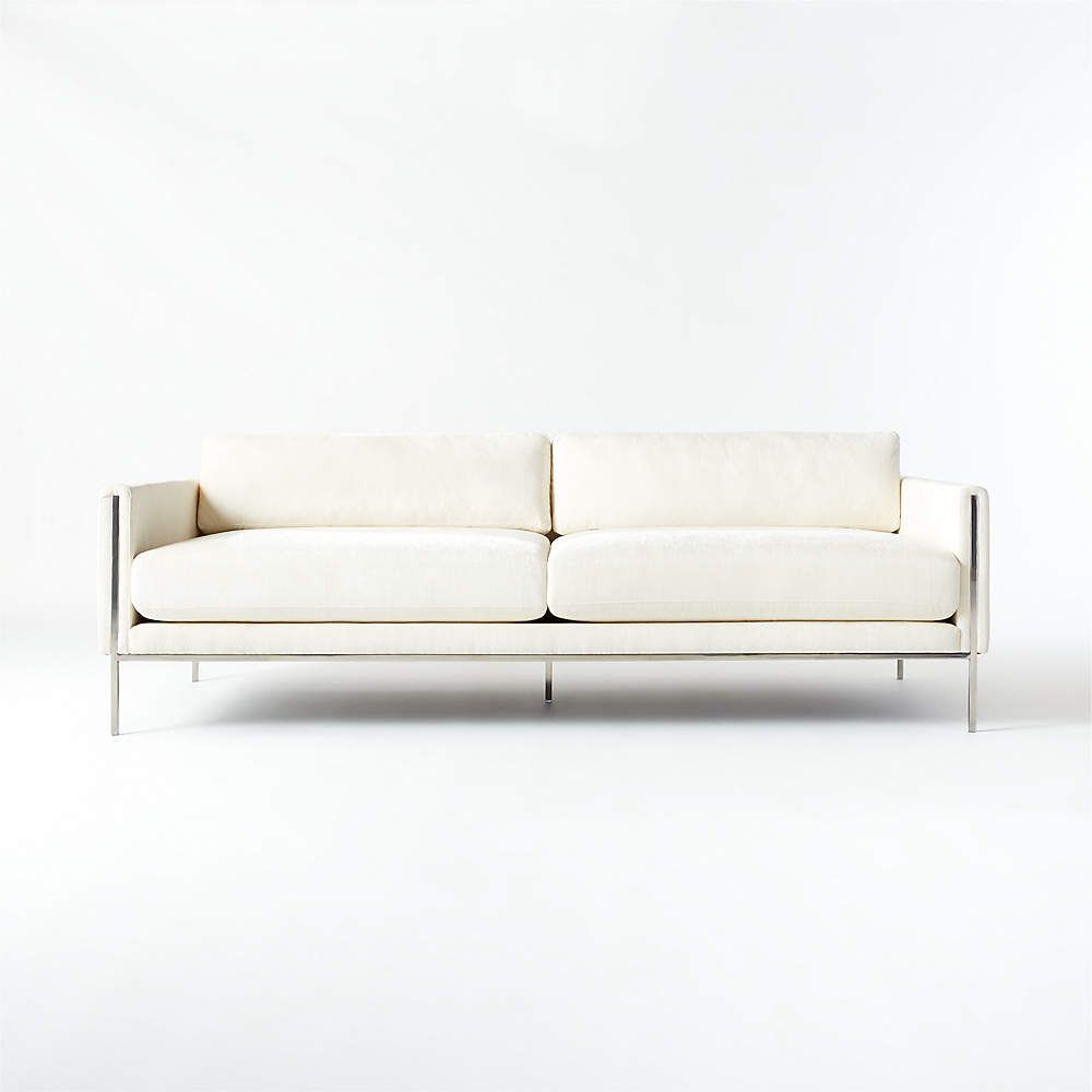 Ryker White Modern Sofa + Reviews | CB2 | CB2